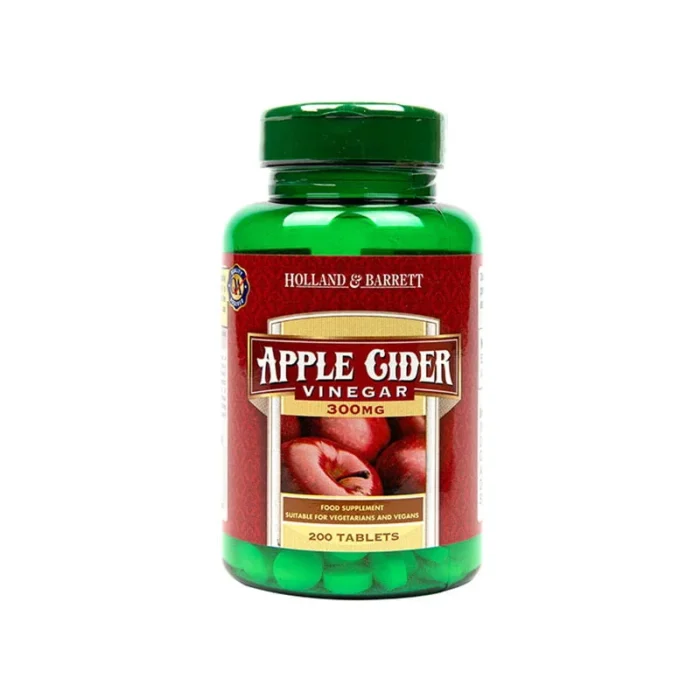 apple cider vinegar tablets Holland & Barrett supplement 300mg apple cider vinegar taste-free vinegar alternative vegan apple cider vinegar natural health supplement daily wellness support
