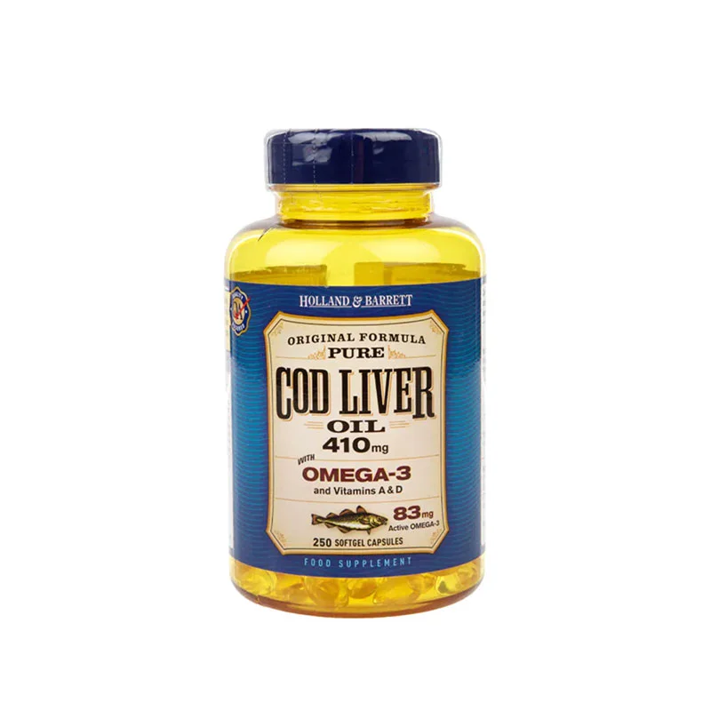 cod liver oil supplement omega-3 fatty acids vitamin A and D heart health support brain function supplement vision health capsules immune system booster