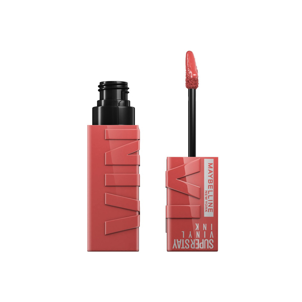 Maybelline Super Stay Vinyl Ink 65 Saucy long lasting vinyl lipstick peachy nude precise applicator