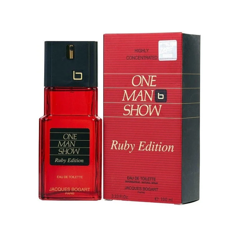 Jacques Bogart One Man Show Ruby Edition EDT 100ml men's fragrance amber fougère green apple saffron oud