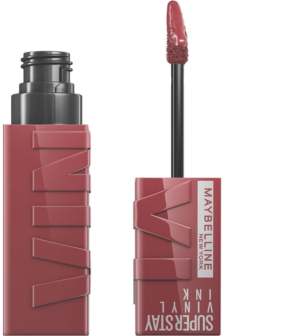 Maybelline Super Stay Vinyl Ink 40 Witty long lasting vinyl lipstick mauve nude precise applicator