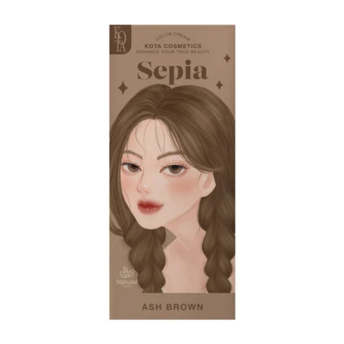 ash brown hair color organic hair dye ammonia free hair color nourishing hair color Kota Cosmetics hair color cream