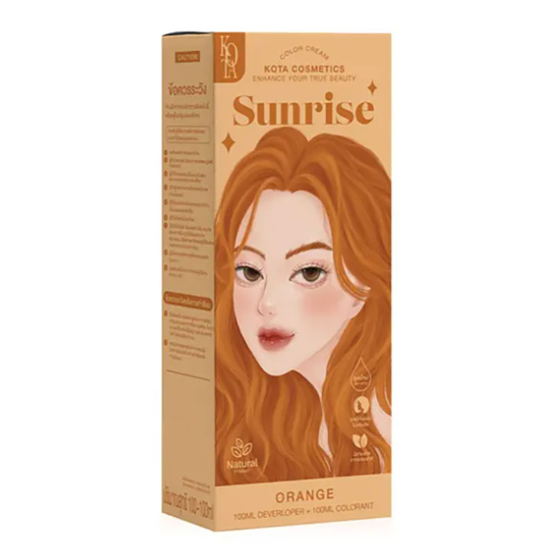 orange hair color organic hair dye ammonia free hair color nourishing hair color Kota Cosmetics hair color cream
