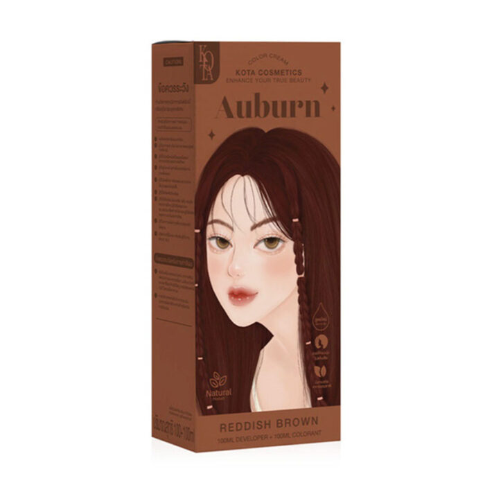 auburn hair color organic hair dye ammonia free hair color nourishing hair color Kota Cosmetics hair color cream