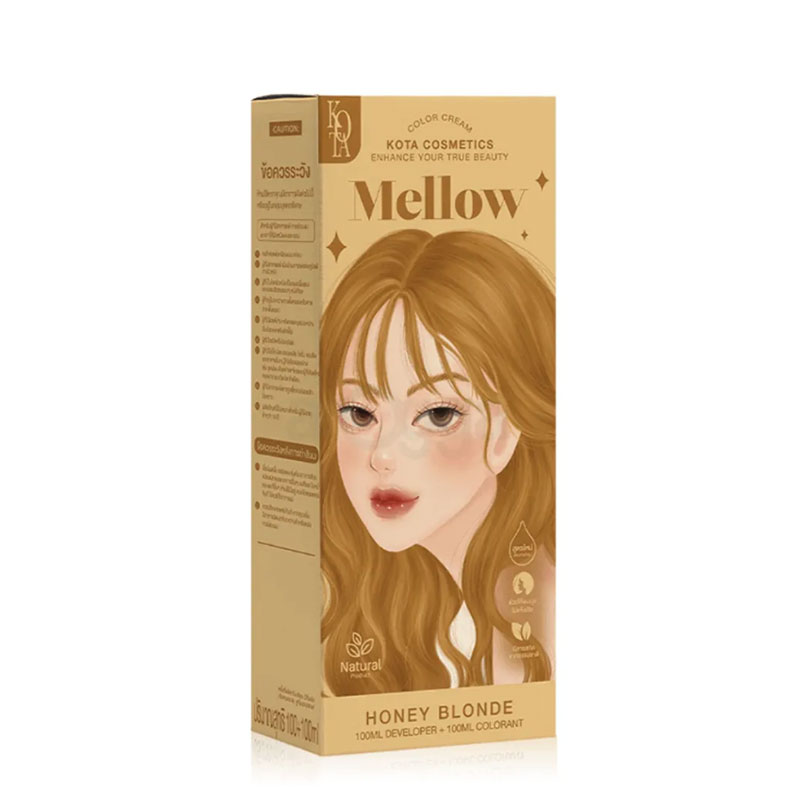 honey blonde hair color organic hair dye ammonia free hair color nourishing hair color Kota Cosmetics hair color cream