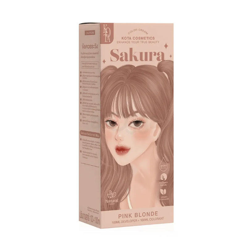 pink blonde hair color organic hair dye ammonia free hair color nourishing hair color Kota Cosmetics hair color cream