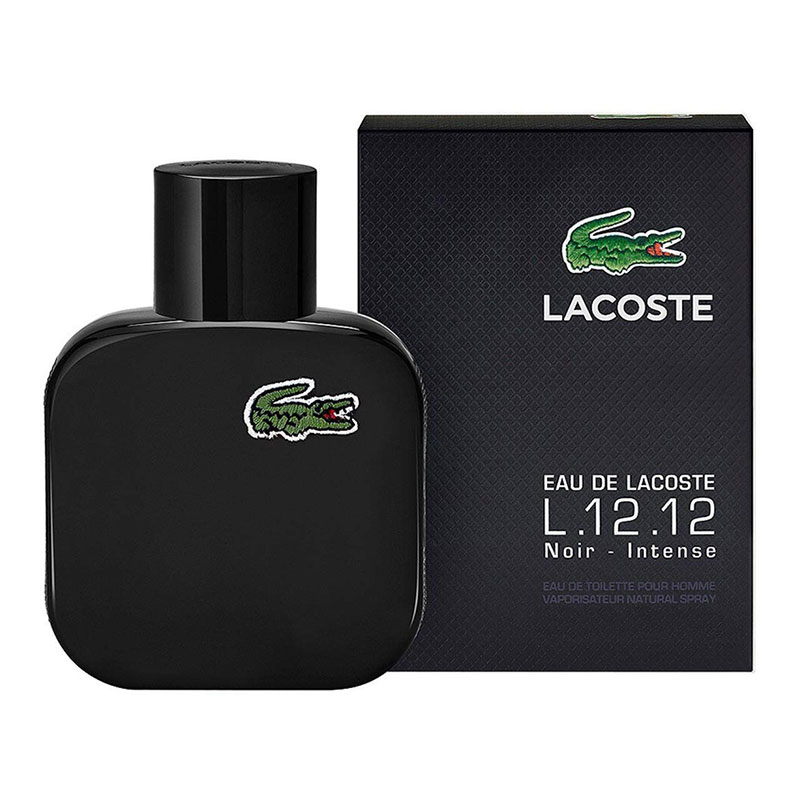 Lacoste L.12.12 Noir Intense Eau de Toilette 100ml men's fragrance watermelon basil lavender dark chocolate aromatic scent
