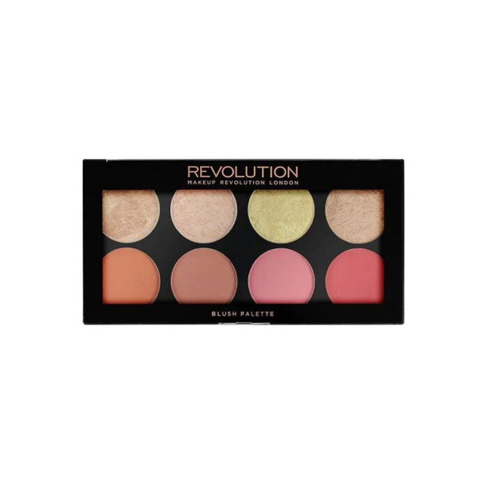 Makeup Revolution Blush Palette Goddess blush highlighter palette vegan cruelty free face palette radiant glow buildable pigments