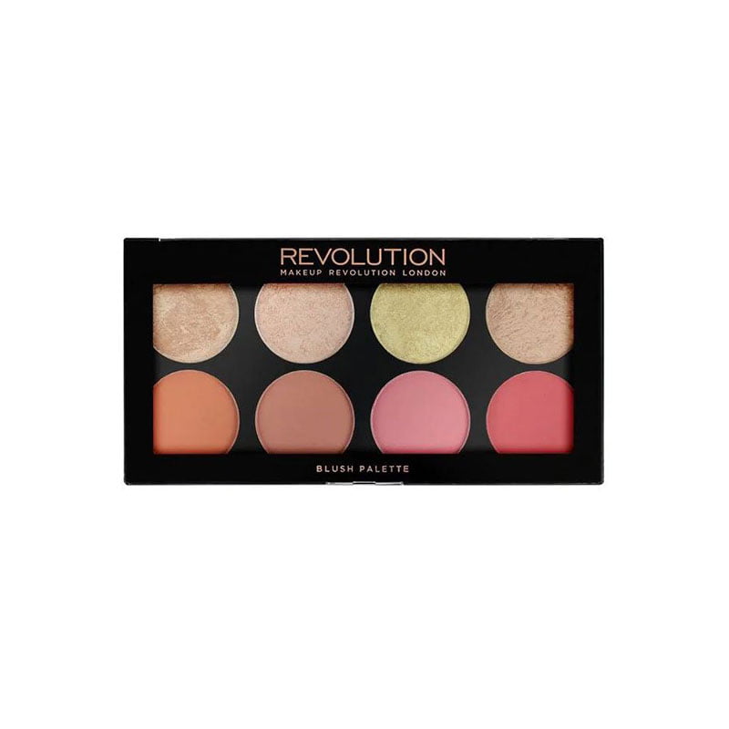 Makeup Revolution Blush Palette Goddess blush highlighter palette vegan cruelty free face palette radiant glow buildable pigments