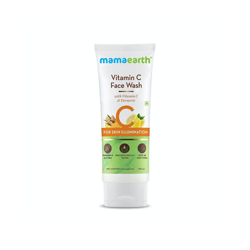 Mamaearth Vitamin C Face Wash brightening face wash Vitamin C Turmeric rejuvenating cleanser daily use face wash