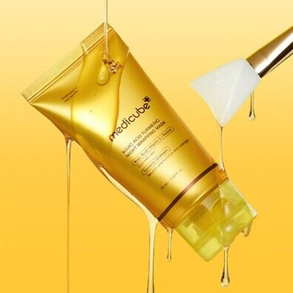 Medicube Kojic Acid Turmeric Night Wrapping Mask brightening peel-off mask hyperpigmentation retinol collagen 75ml