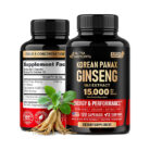 Korean Panax Ginseng energy supplement focus enhancer ginseng extract mental clarity vitality support herbal supplement adaptogen Panax ginseng capsules