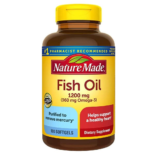 fish oil omega 3 supplement heart health brain support eye health nature made