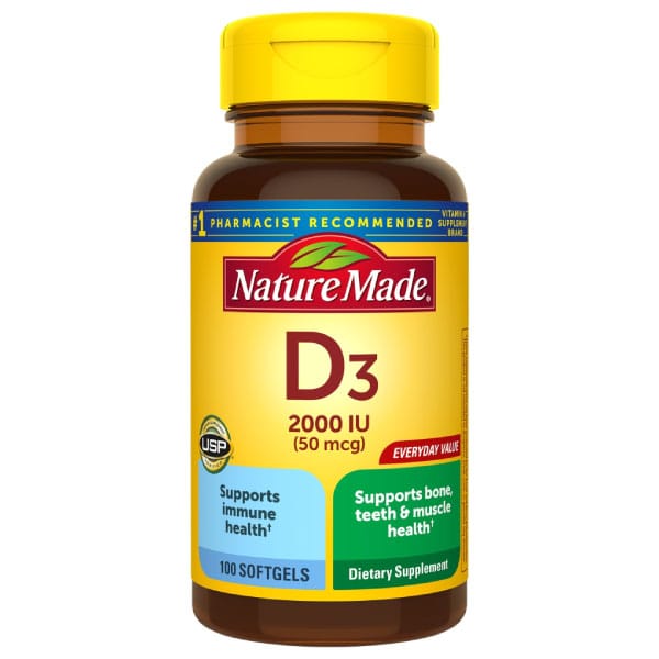 vitamin d3 supplement bone health immune support nature made