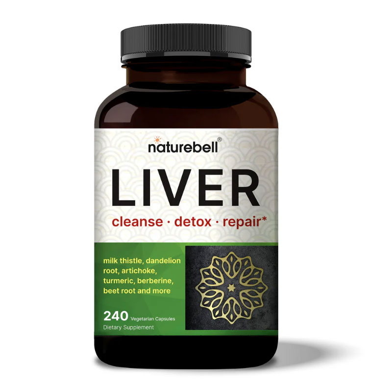 liver cleanse supplement detox support liver repair digestive health milk thistle turmeric veggie capsules