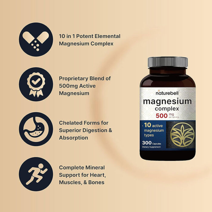 NatureBell-Magnesium-Complex-500mg-300-Capsules-3