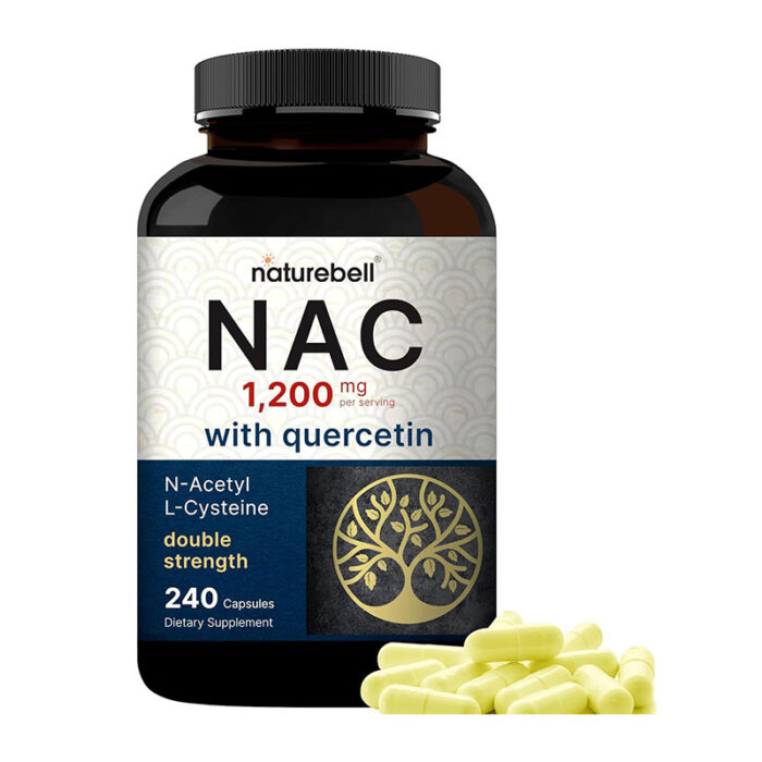 NAC supplement quercetin capsules antioxidant support liver health immune support respiratory wellness