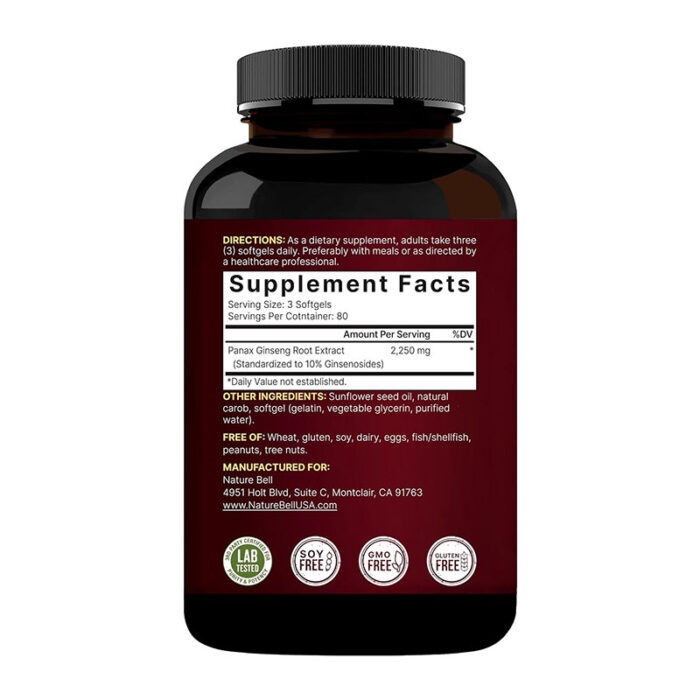NatureBell-Panax-Korean-Red-Ginseng-2250mg-240-Softgels-3