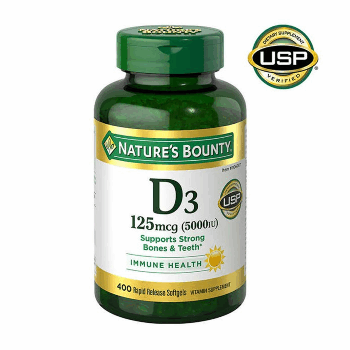 Vitamin D3 5000 IU Softgels