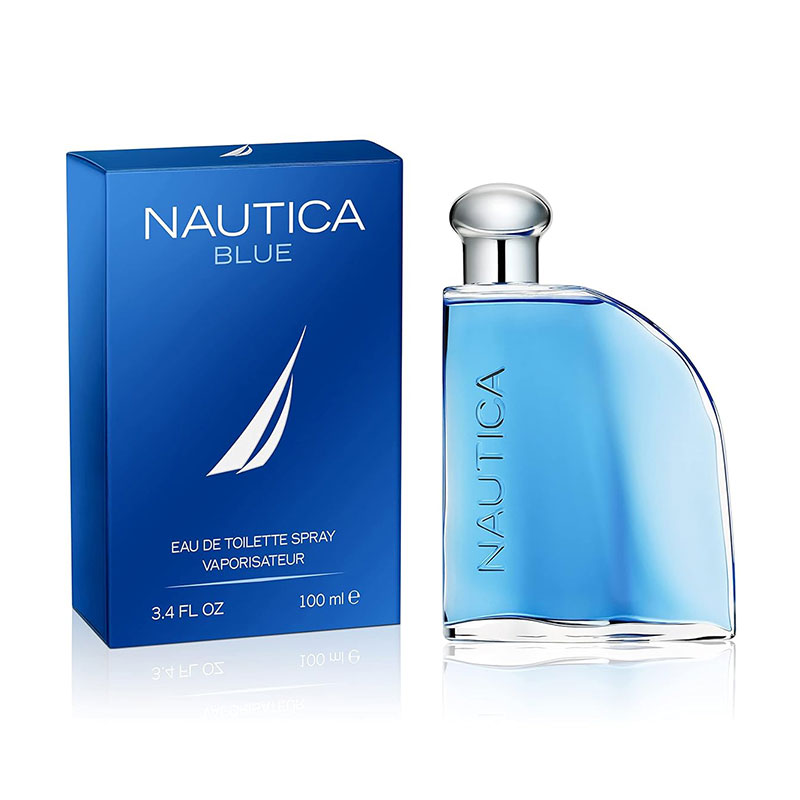 Nautica Blue men's fragrance aquatic scent fresh cologne green leaves apple musk amber