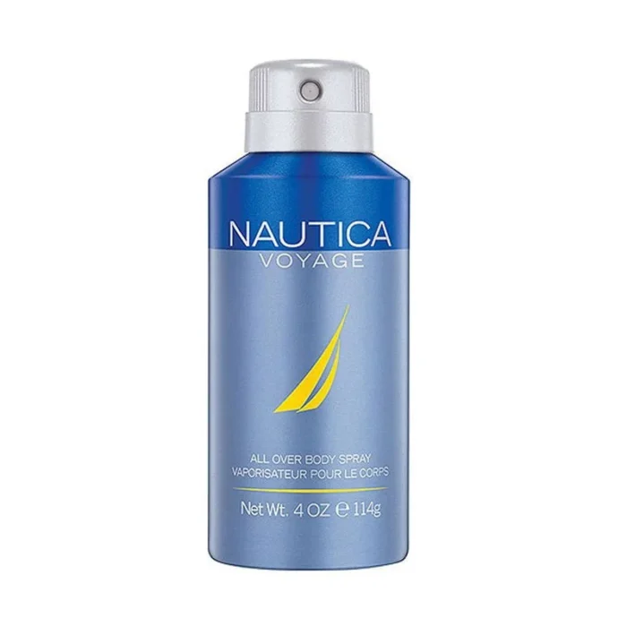 Nautica Voyage men's deodorant aquatic scent fresh body spray green apple lotus musk cedar