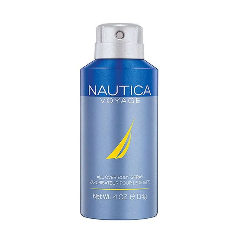 Nautica Voyage men's deodorant aquatic scent fresh body spray green apple lotus musk cedar