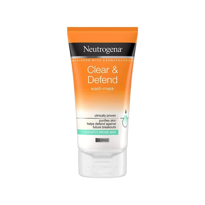 Neutrogena Clear Defend Wash Mask Salicylic Acid Kaolin Clay Spot Treatment Oil Free