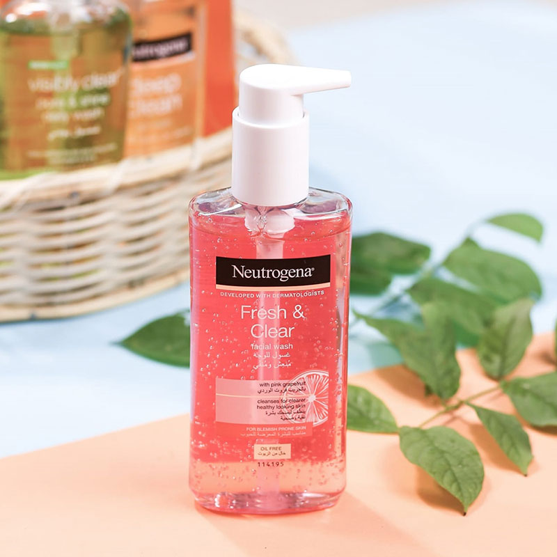 neutrogena facial wash fresh clear acne prevention gentle daily use