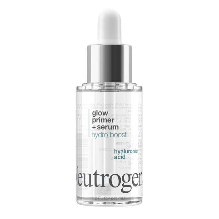 neutrogena hydro boost glow primer serum hyaluronic acid hydration radiant skin dewy finish