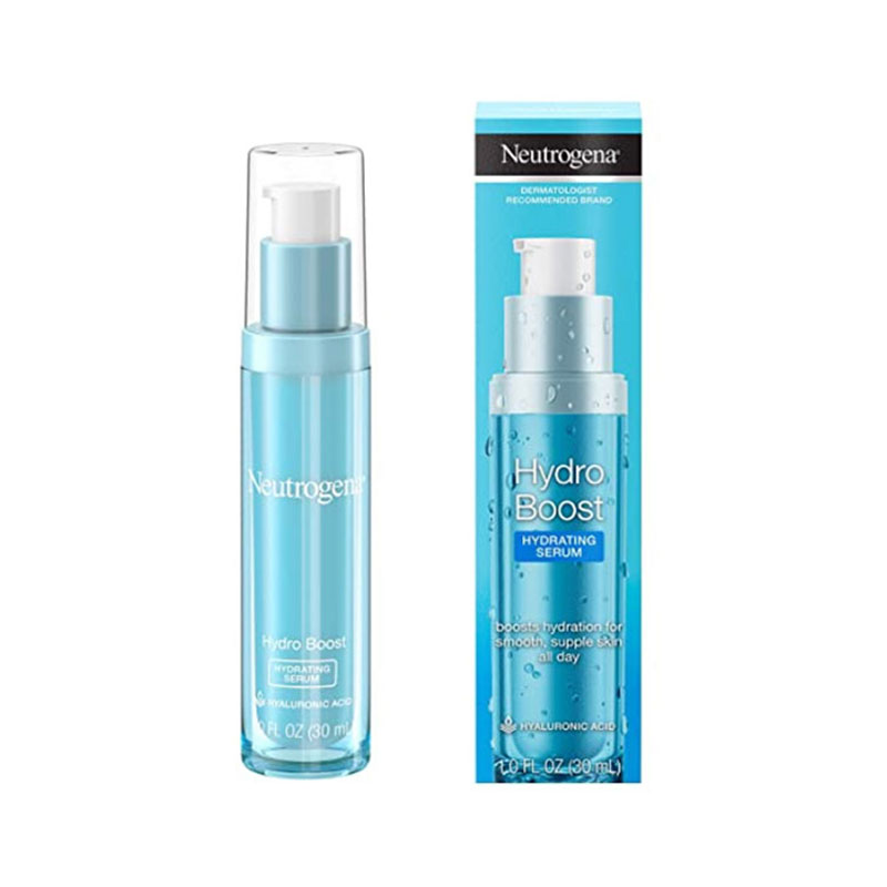 neutrogena hydro boost hydrating serum hyaluronic acid glycerin lightweight non comedogenic radiant skin