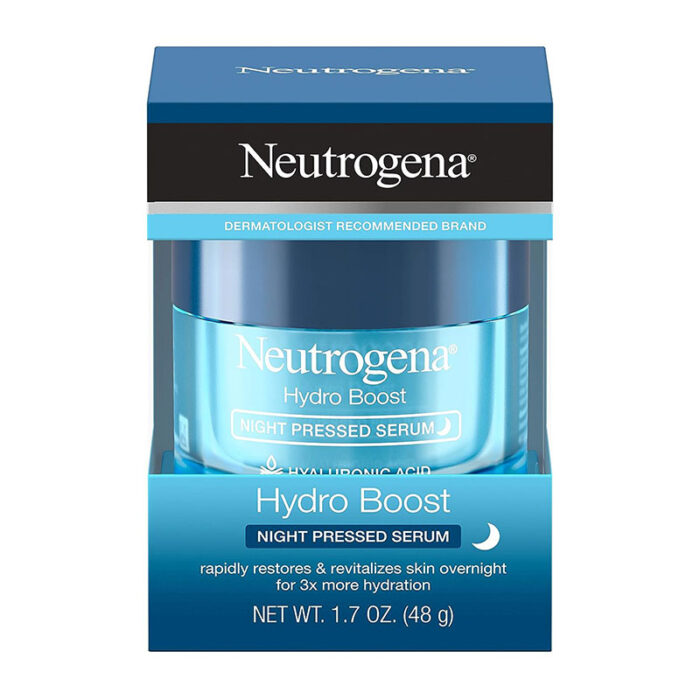 neutrogena hydro boost night serum hyaluronic acid overnight hydration skin revitalization antioxidant skincare