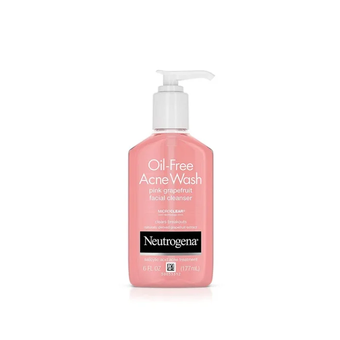 Neutrogena Oil-Free Acne Wash Pink Grapefruit salicylic acid acne cleanser oil-free face wash grapefruit extract