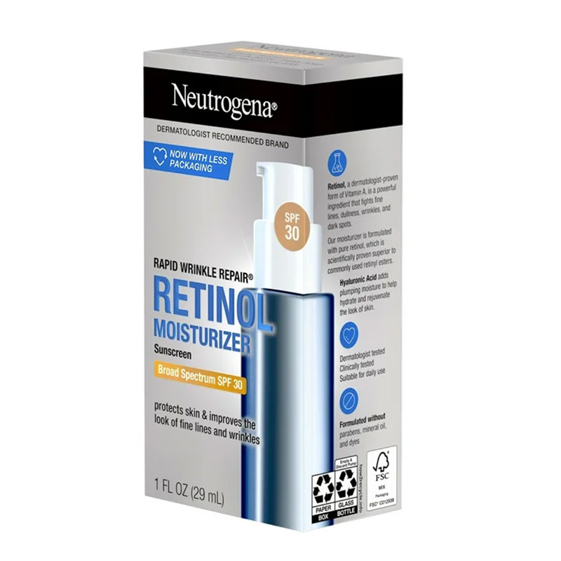 Neutrogena Rapid Wrinkle Repair retinol moisturizer SPF 30 anti-aging face cream