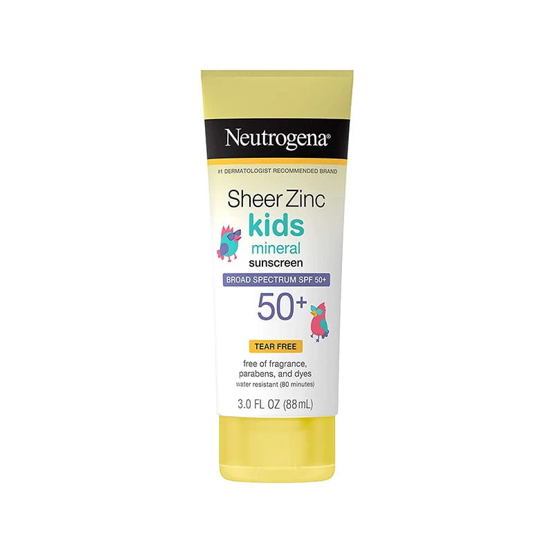 neutrogena sheer zinc kids sunscreen spf 50 mineral sunscreen broad spectrum kids sun protection tear free sensitive skin water resistant