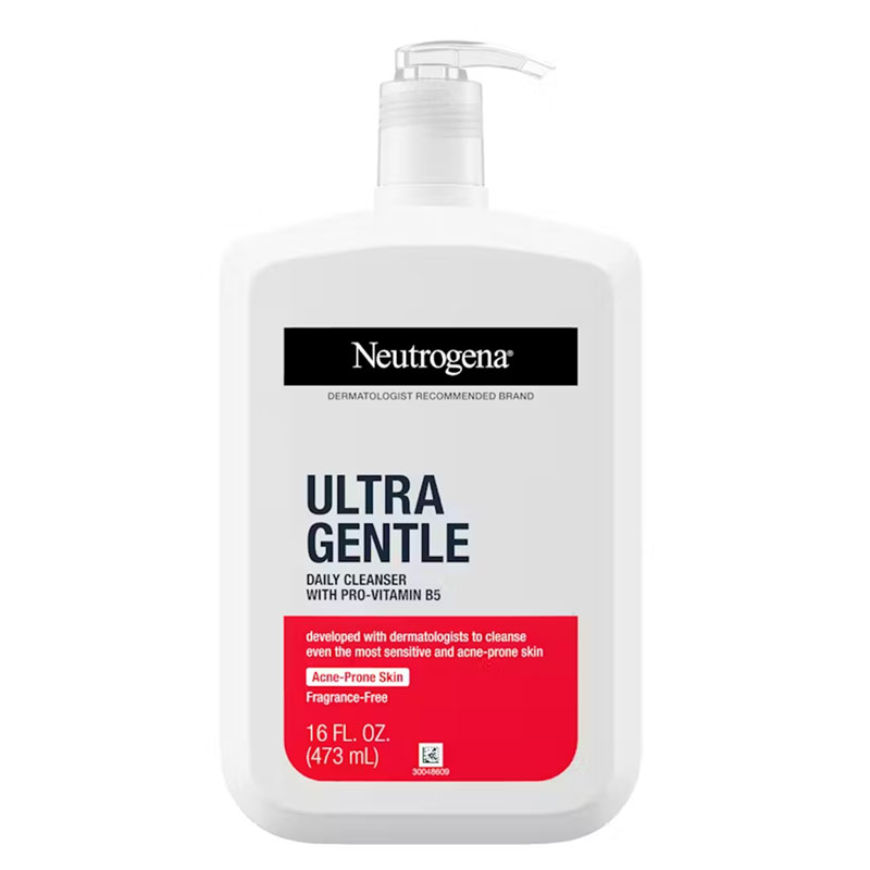 neutrogena ultra gentle daily cleanser pro vitamin b5 acne prone skin cleanser gentle skincare daily face wash sensitive skin