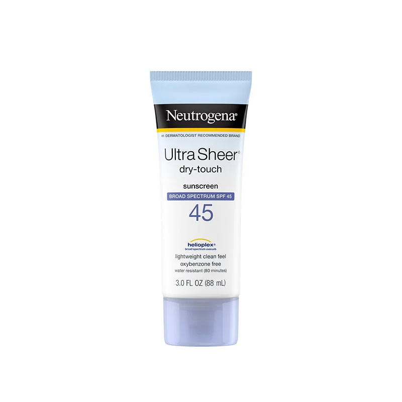 neutrogena ultra sheer dry touch sunscreen spf45 broad spectrum sun protection lightweight matte finish daily sunscreen