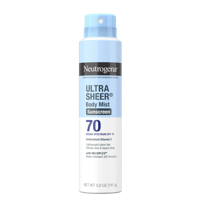 neutrogena ultra sheer sunscreen spray spf 70 lightweight fast absorbing broad spectrum sun protection