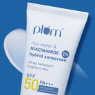 Plum Niacinamide Rice Water sunscreen SPF 50 PA+++ hybrid sunscreen brightening sun protection