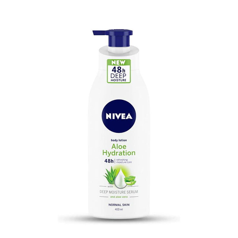nivea body lotion aloe hydration aloe vera fast absorbing daily moisture soft skin