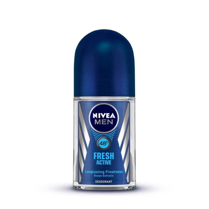 nivea men roll on fresh active 50ml antiperspirant ocean extracts long lasting freshness alcohol free