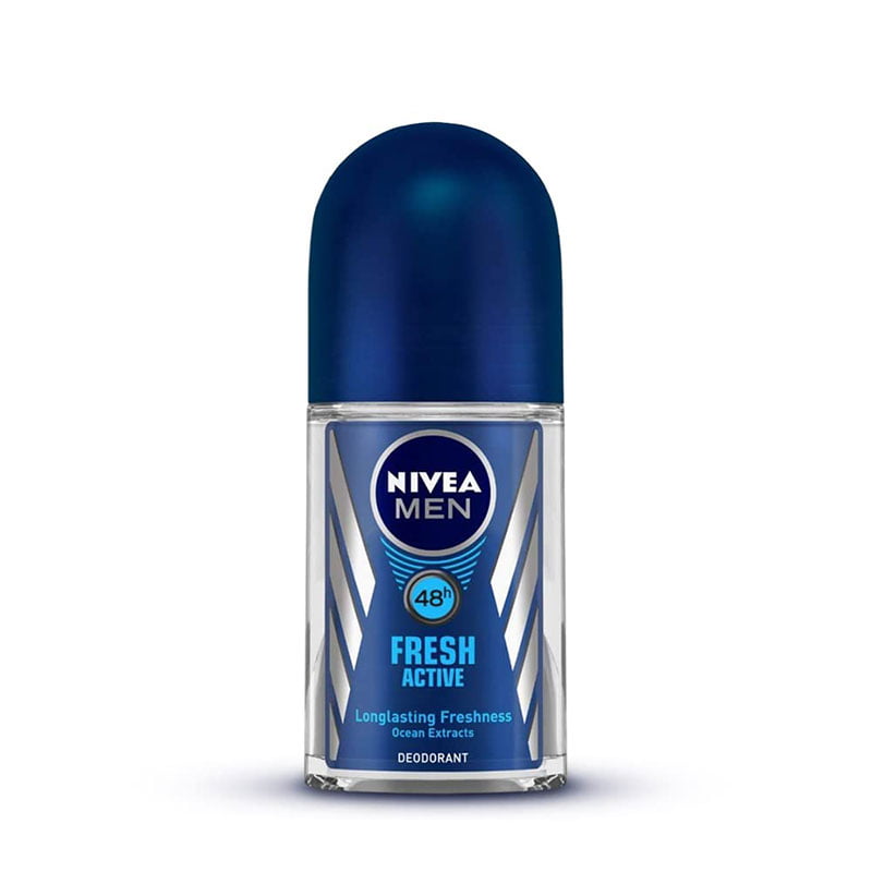 nivea men roll on fresh active 50ml antiperspirant ocean extracts long lasting freshness alcohol free