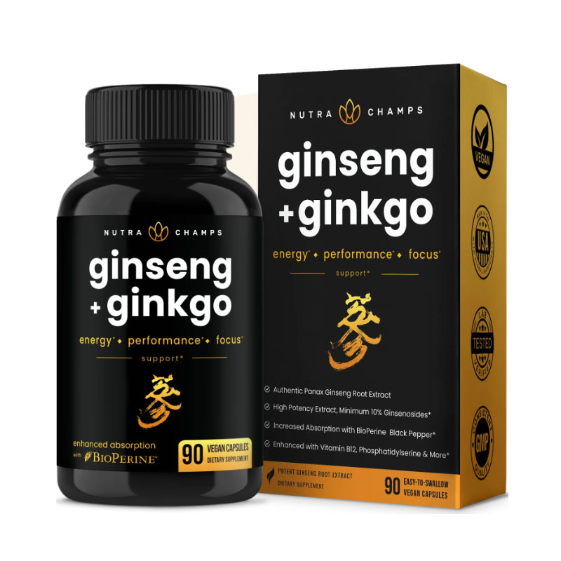 NutraChamps Ginseng & Ginkgo 90 Capsules