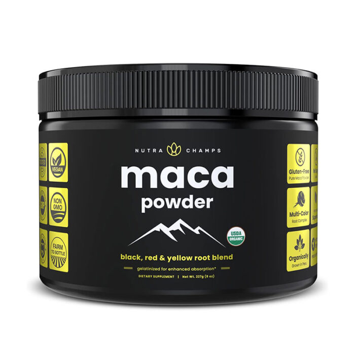 organic maca powder energy booster mood enhancer reproductive health supplement Peruvian maca gelatinized maca root natural energy powder vegan maca supplement