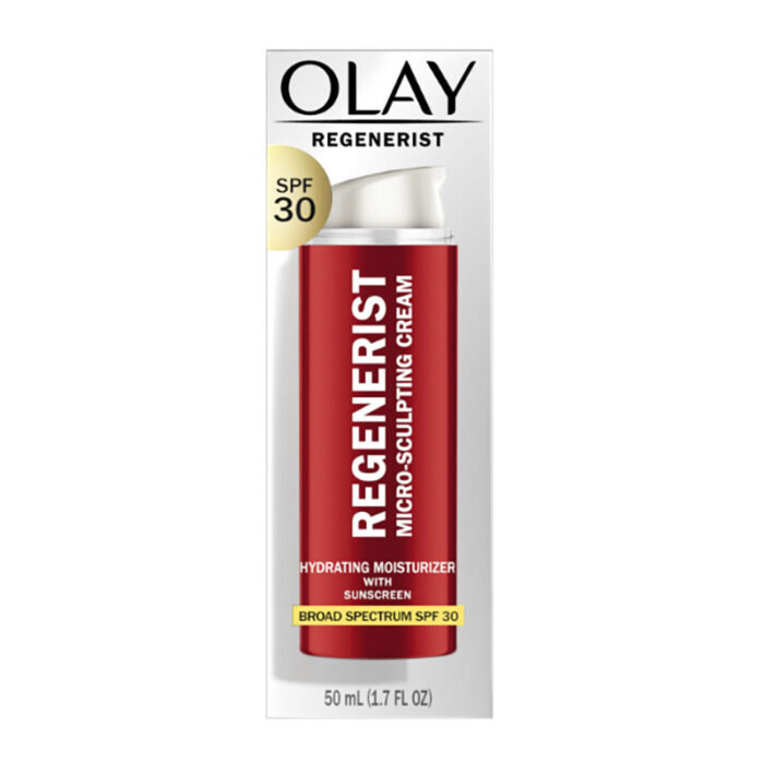 Olay Regenerist Micro-Sculpting Cream SPF 30 anti-aging day cream firming moisturizer with SPF peptide cream sun protection face cream hydrating anti-wrinkle cream skincare for mature skin