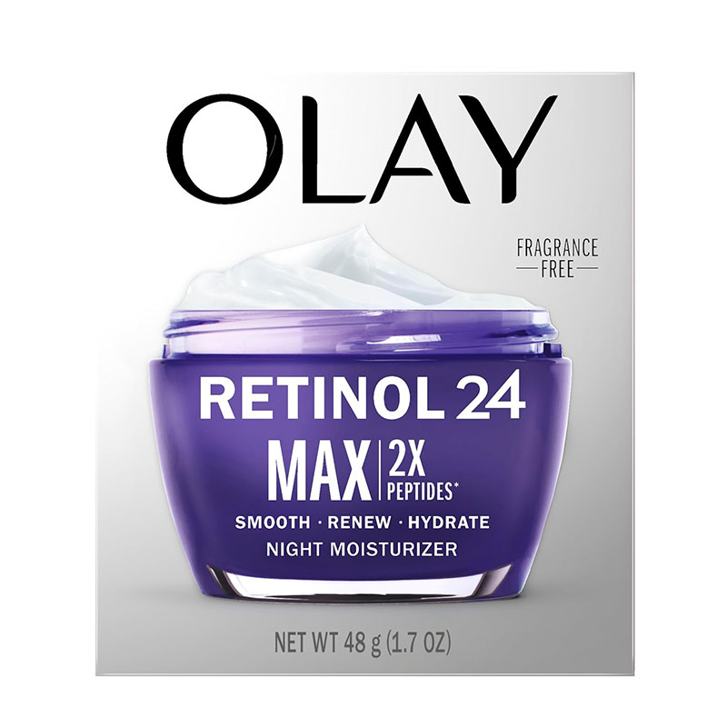 Olay Retinol 24 MAX Night Moisturizer anti-aging night cream overnight moisturizer Retinol 24 Niacinamide moisturizer Vitamin E skincare