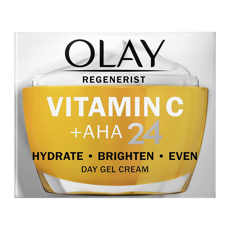 Olay Vitamin C Day Cream AHA24 Gel Moisturizer Brightening Face Cream Niacinamide Skincare Lightweight Hydrating Cream Even Skin Tone Moisturizer Radiant Skin Gel Cream