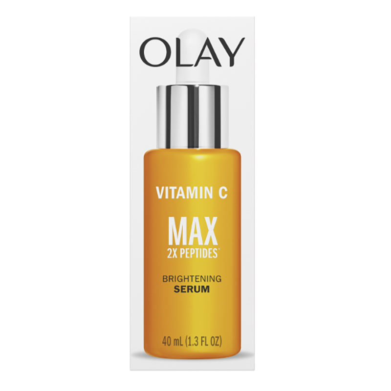 Olay Vitamin C Serum Peptide 24 MAX Brightening Face Serum Niacinamide Skincare Lactic Acid Serum Radiant Skin Treatment Anti-Aging Serum
