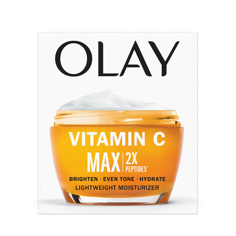 Olay Vitamin C Moisturizer Peptide 24 MAX Brightening Face Cream Niacinamide Skincare Lactic Acid Moisturizer Radiant Skin Treatment Lightweight Hydrating Cream