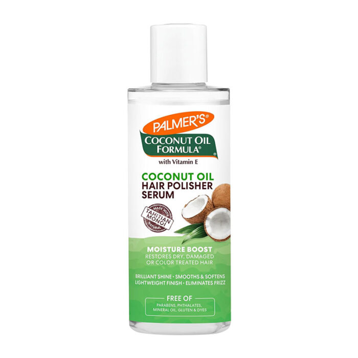 palmers coconut oil hair polisher serum frizz control shine booster hair hydration monoi oil marula oil