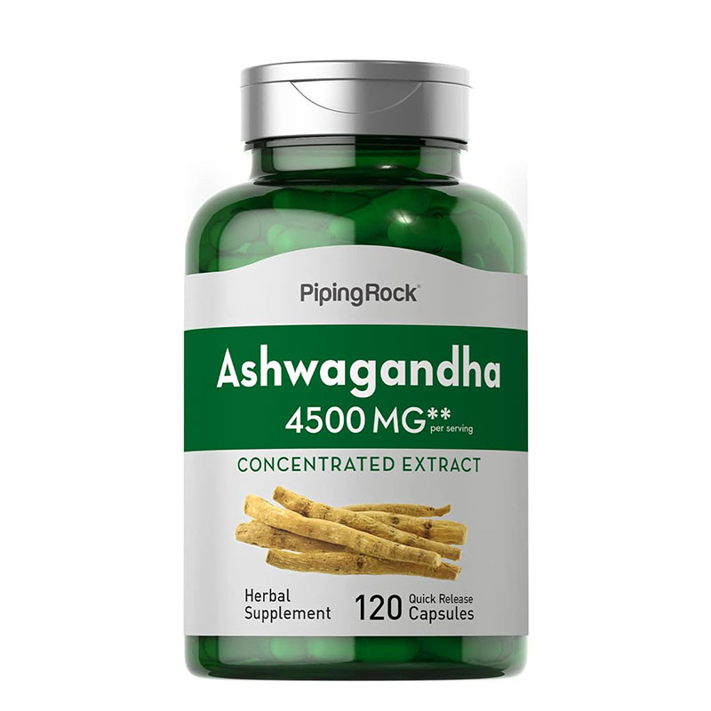 piping rock ashwagandha 4500mg black pepper extract stress support quick release capsules gluten free